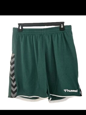 Hummel Men's Forest Green Athletic Shorts with White Trim